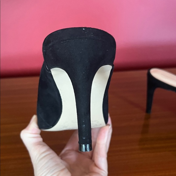 Like new Adrienne Vittadini Black Suede Mules - Picture 7 of 16